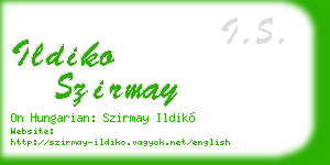 ildiko szirmay business card