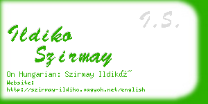 ildiko szirmay business card